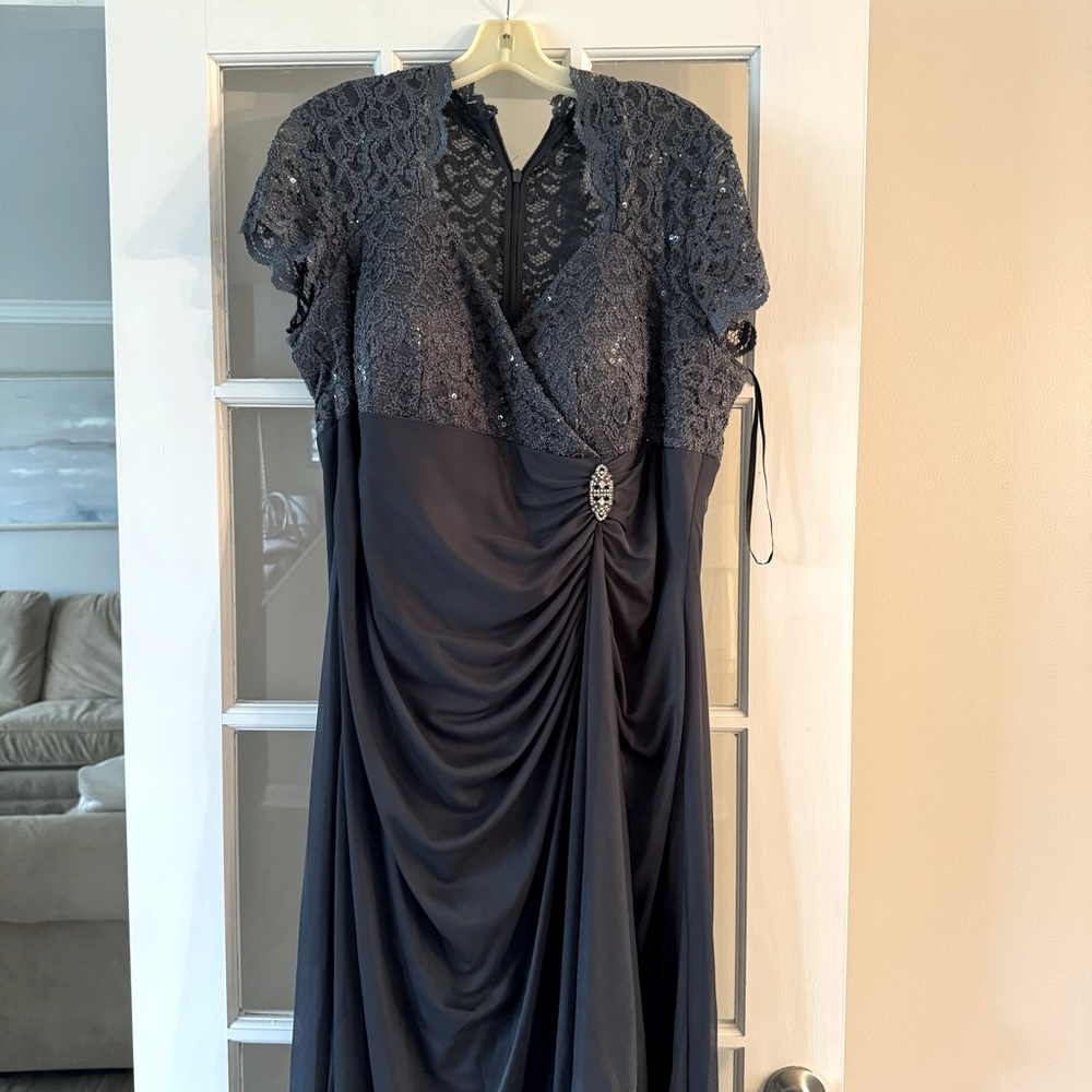 Haze Blue Occassion Dress - Betsy Adam